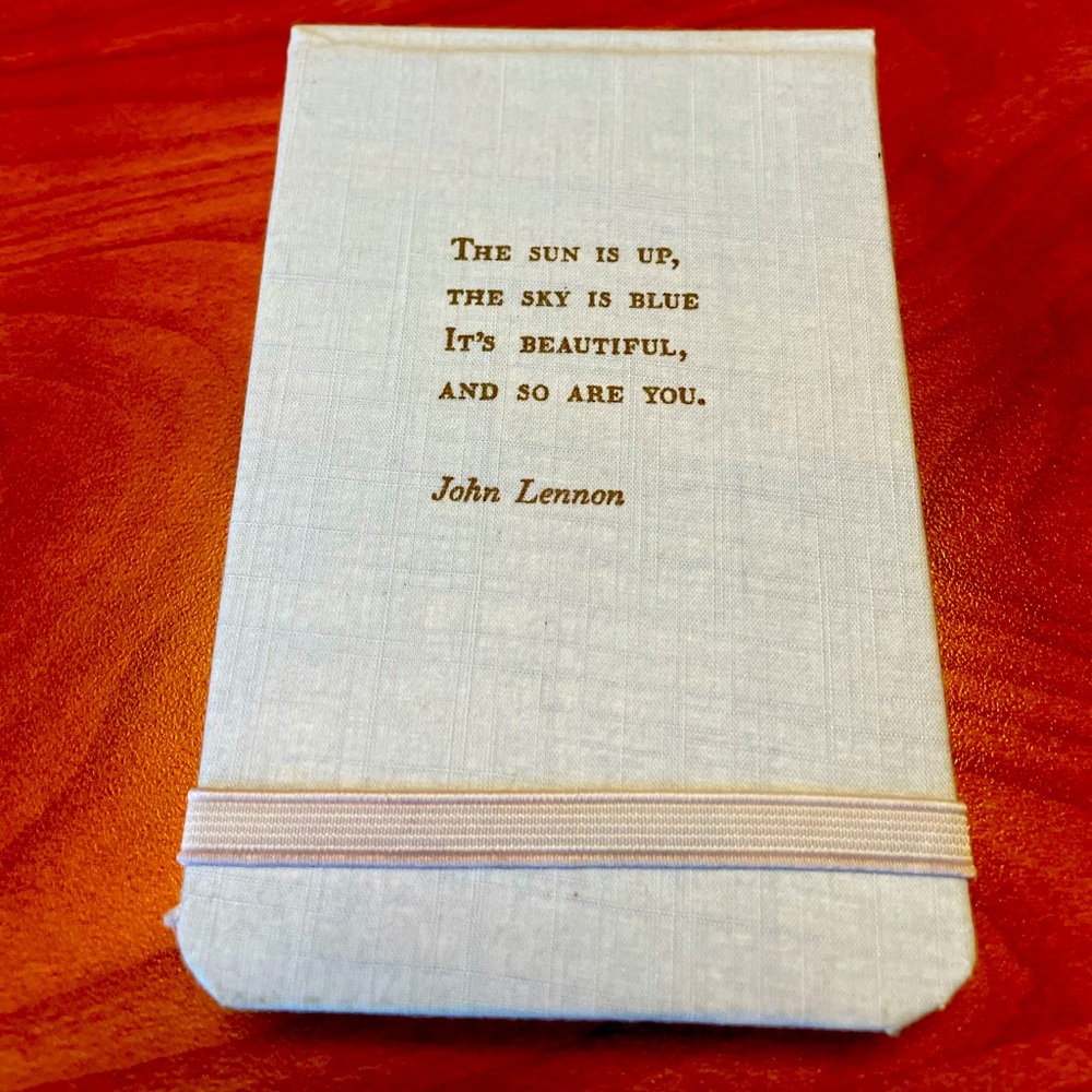 Small Notebook With John Lennon Quote